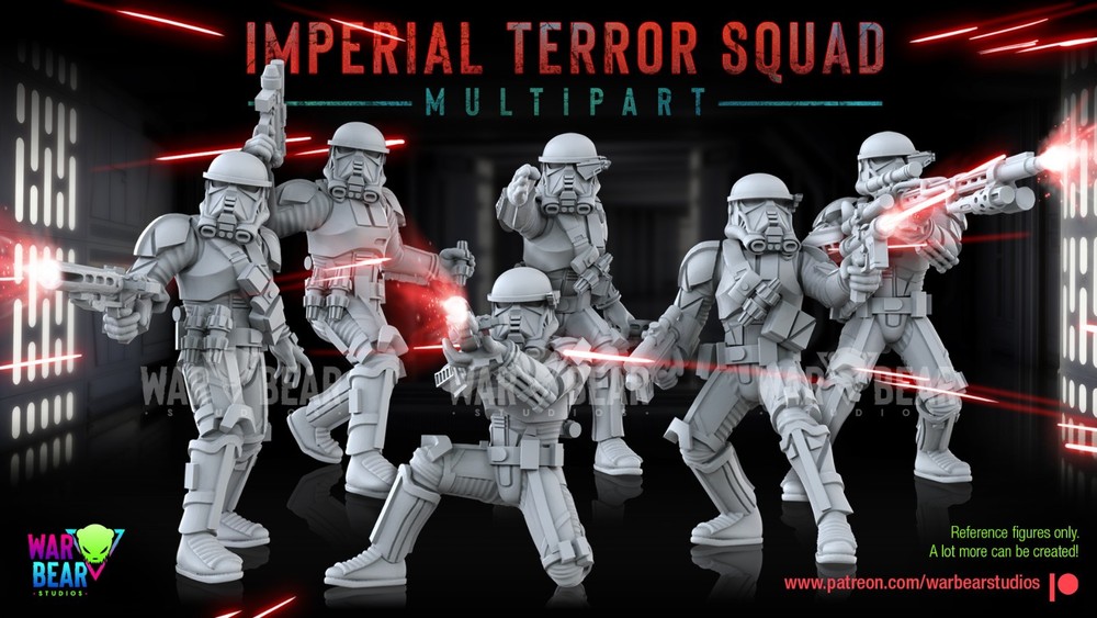 Star Wars Legion 3d printed - Death Trooper Squad - MULTIPART