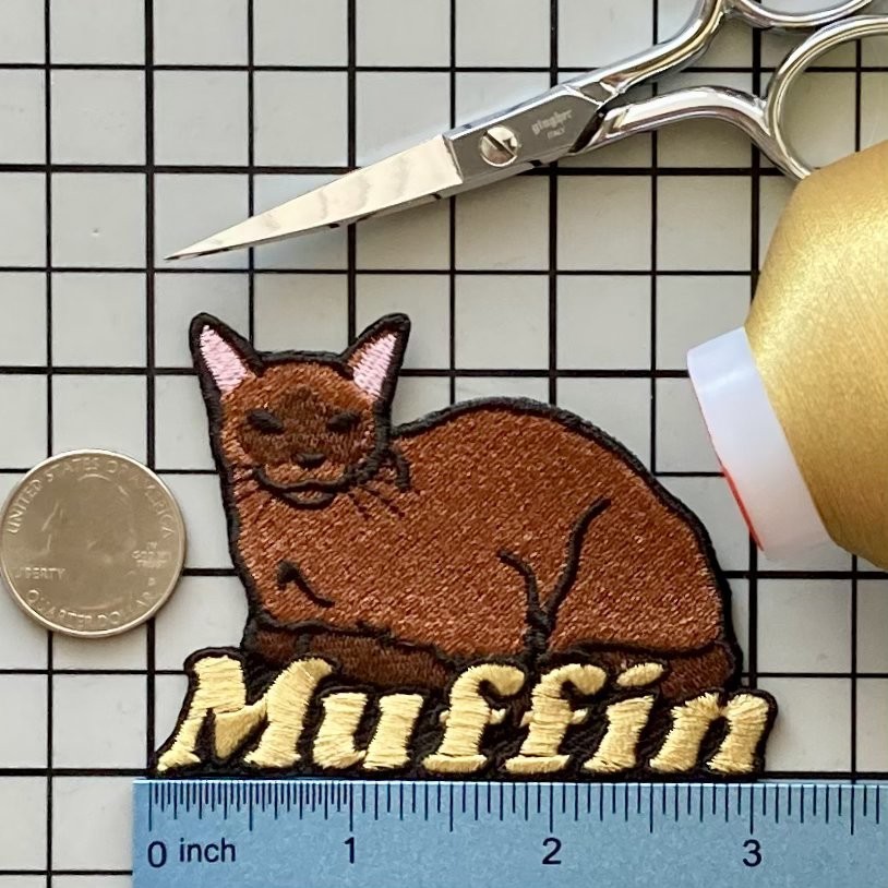 Burmese Cat Patch Personalized Custom Iron-on Badge