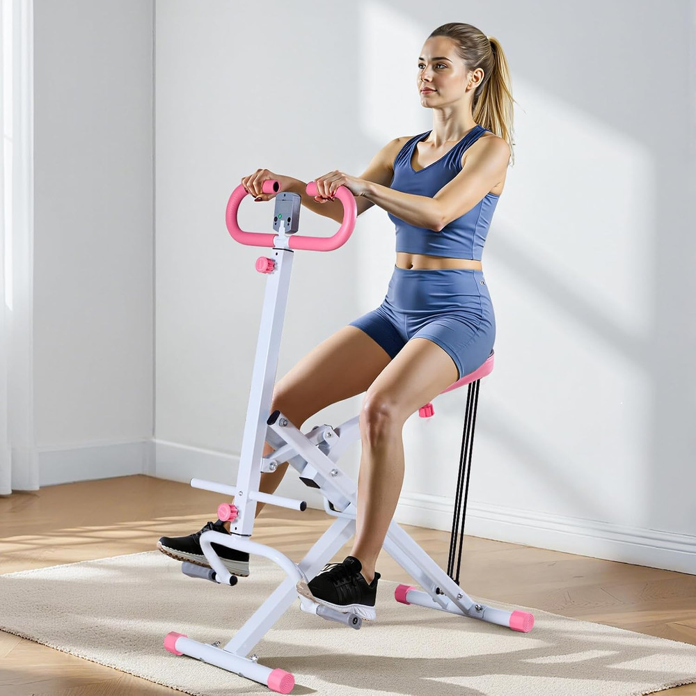 Squat Machine, Deep Squat Rowing Machine for Home, Easy Setup & Foldable Exercis