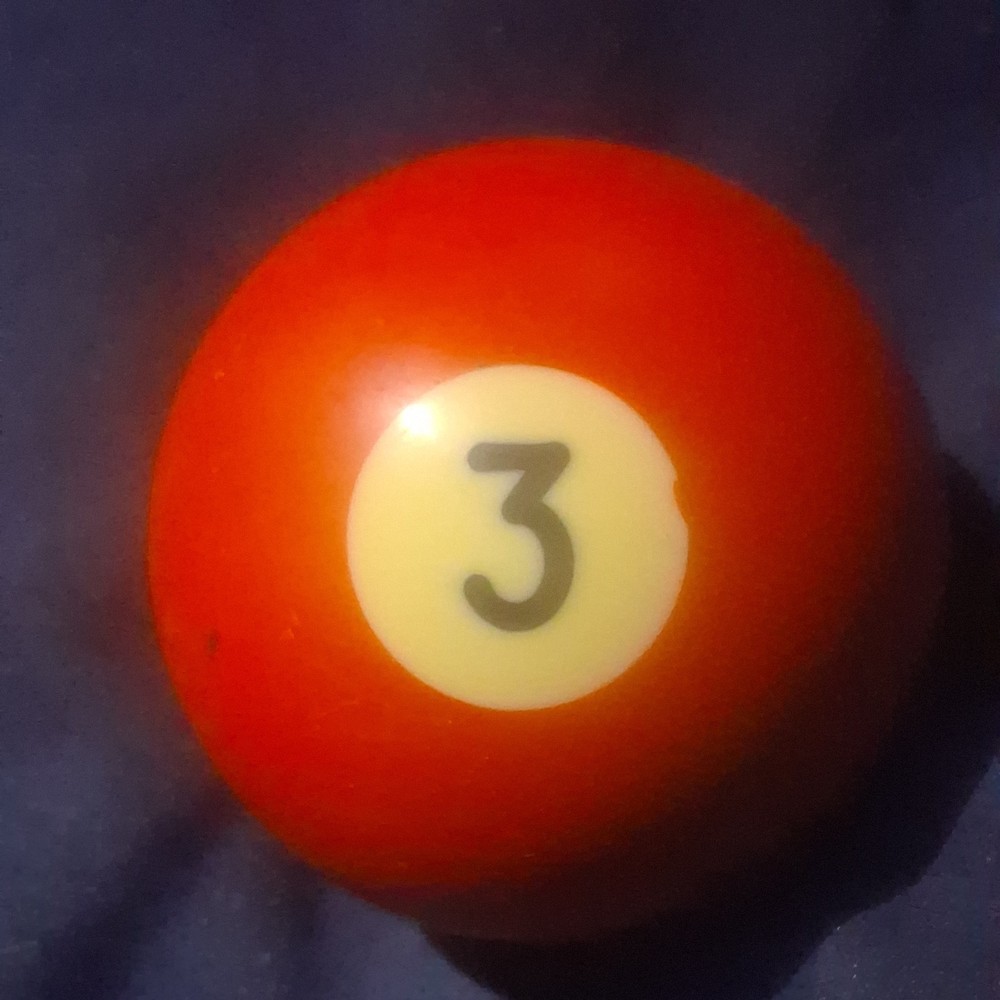 Solid Red 3 Replacement Pool Ball