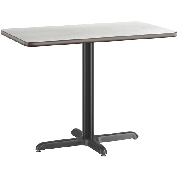 24" x 42" Rectangular Restaurant Table Top with White Birch Laminate Top Finish