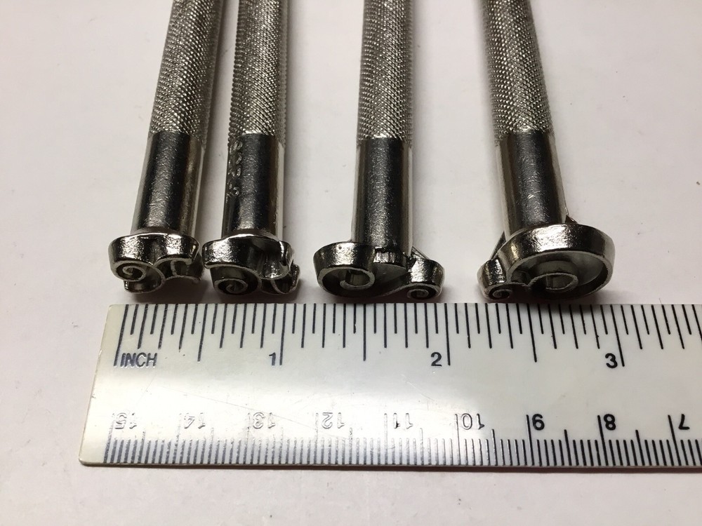 4 CRAFTOOL SCROLL Stamp Set Leather Stamping Tools See Photos ( RefC4)