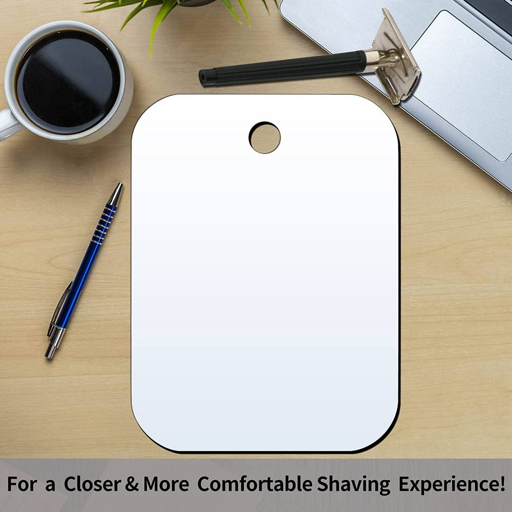 Unbreakable Small Shower Shaving Mirrors Bathroom Handheld Mirror Portable
