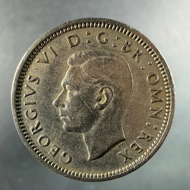 1950 Great Britain Sixpence George VI Copper-Nickel Sharp Features