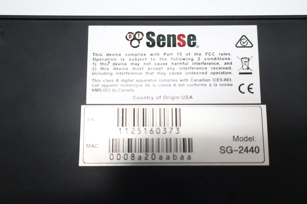 Netgate pfSense SG-2440 Security Gateway Firewall Router - 4-Port Intel Atom