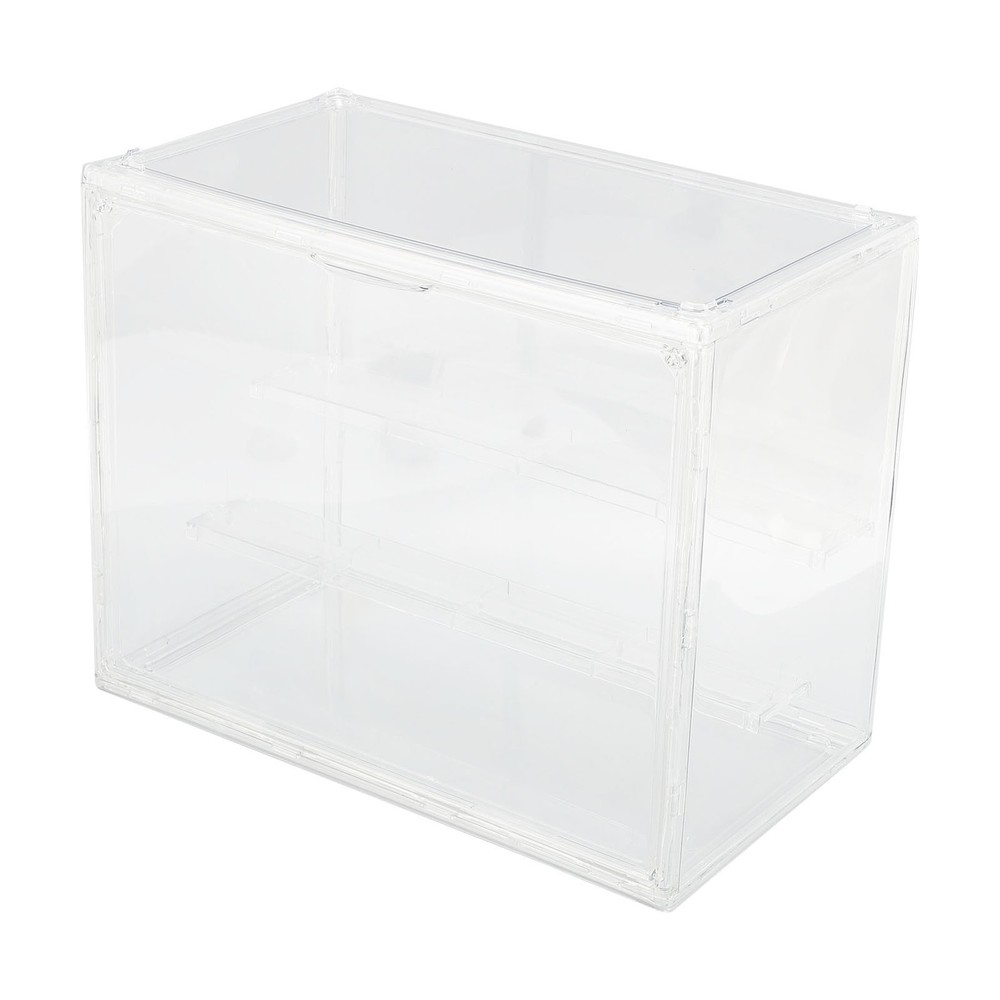 Clear Display Case for Miniature Figures PET Stackable Display Box with Magnetic
