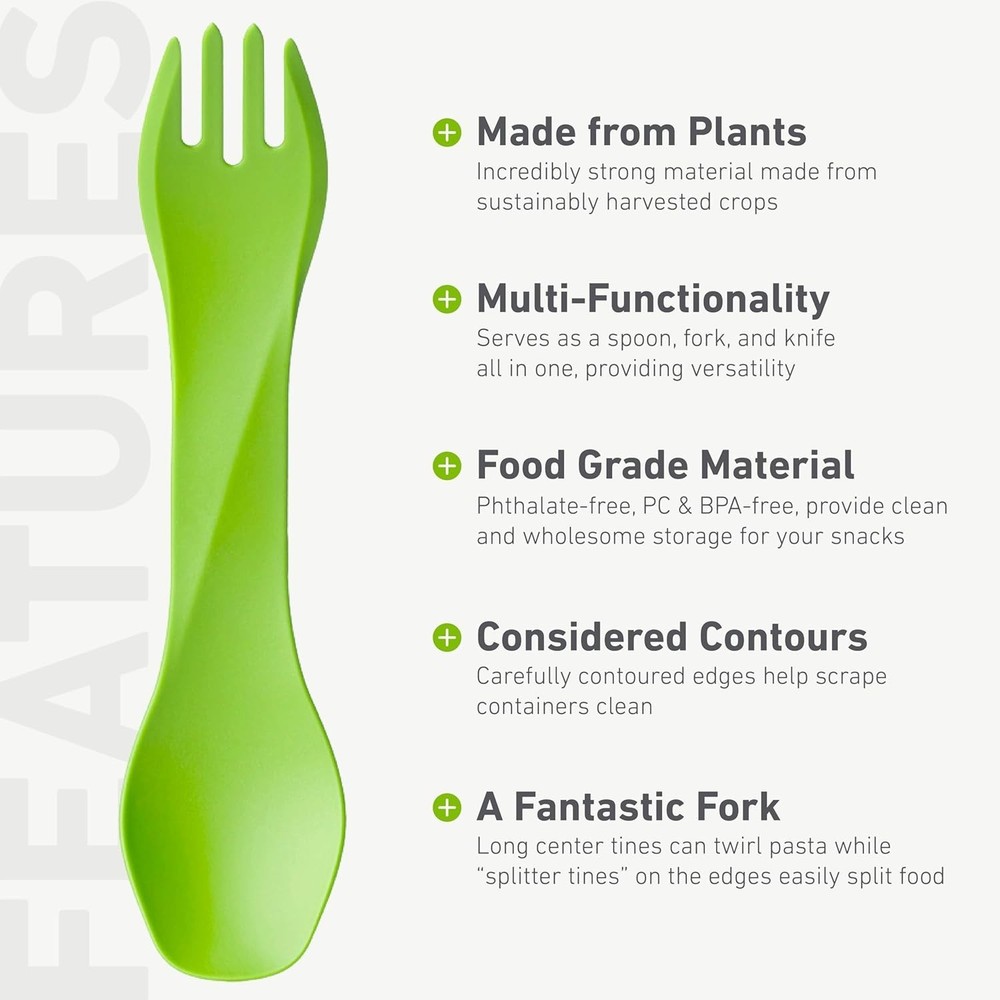 Sustainable GoBites Mini Spork Set - Lightweight, Functional Camping Essentials