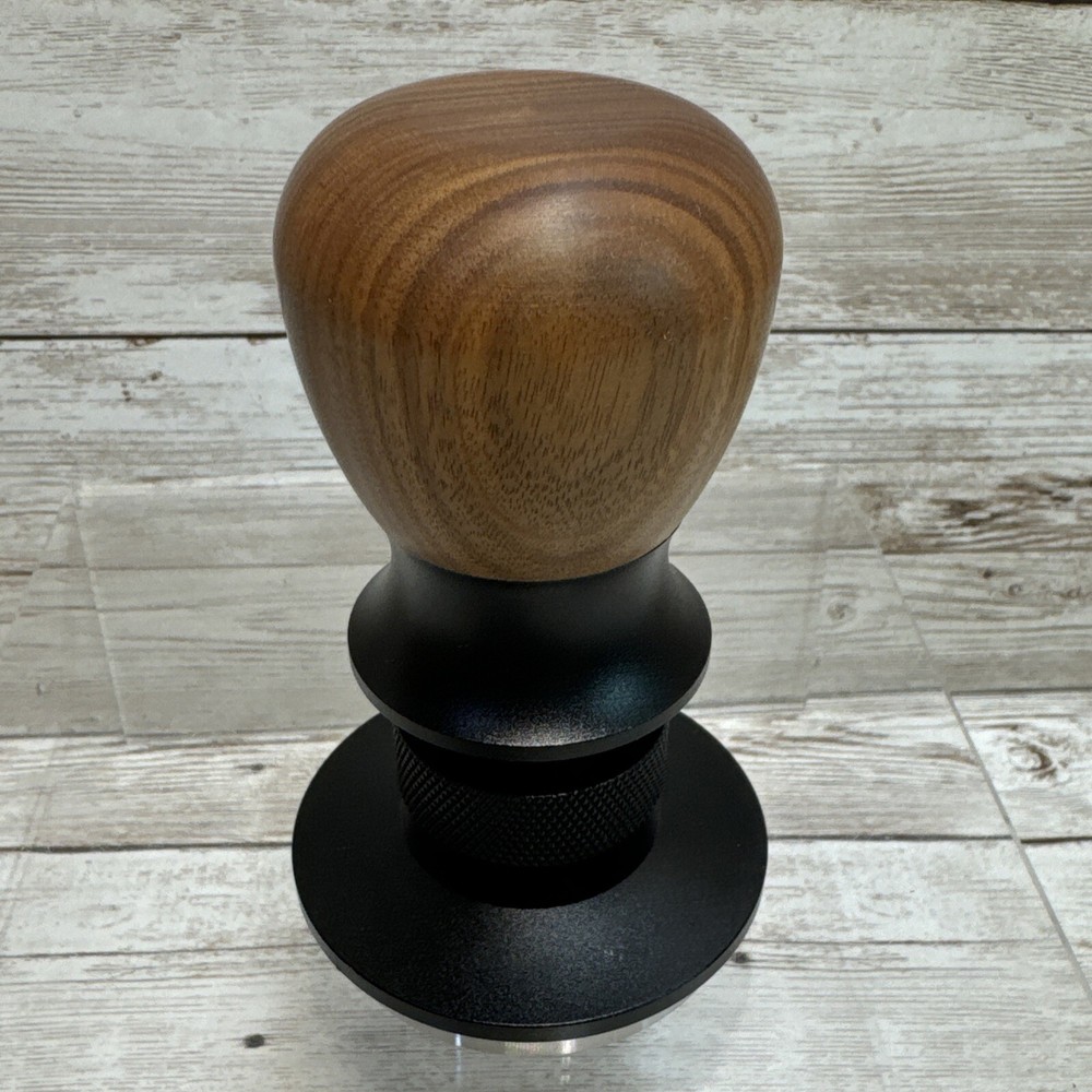MORILS Walnut Wood Coffee Espresso Tamper Adjustable Depth 53.3mm