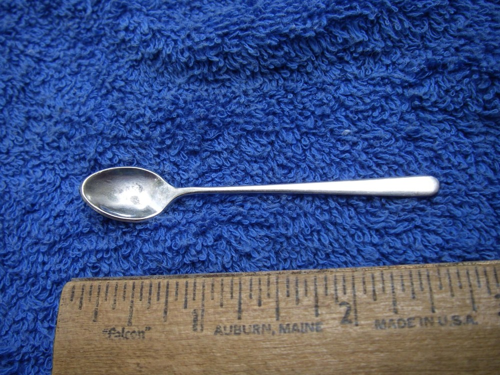 Vintage Silver SALT SPOON-Oval Bowl-SILVER Mark