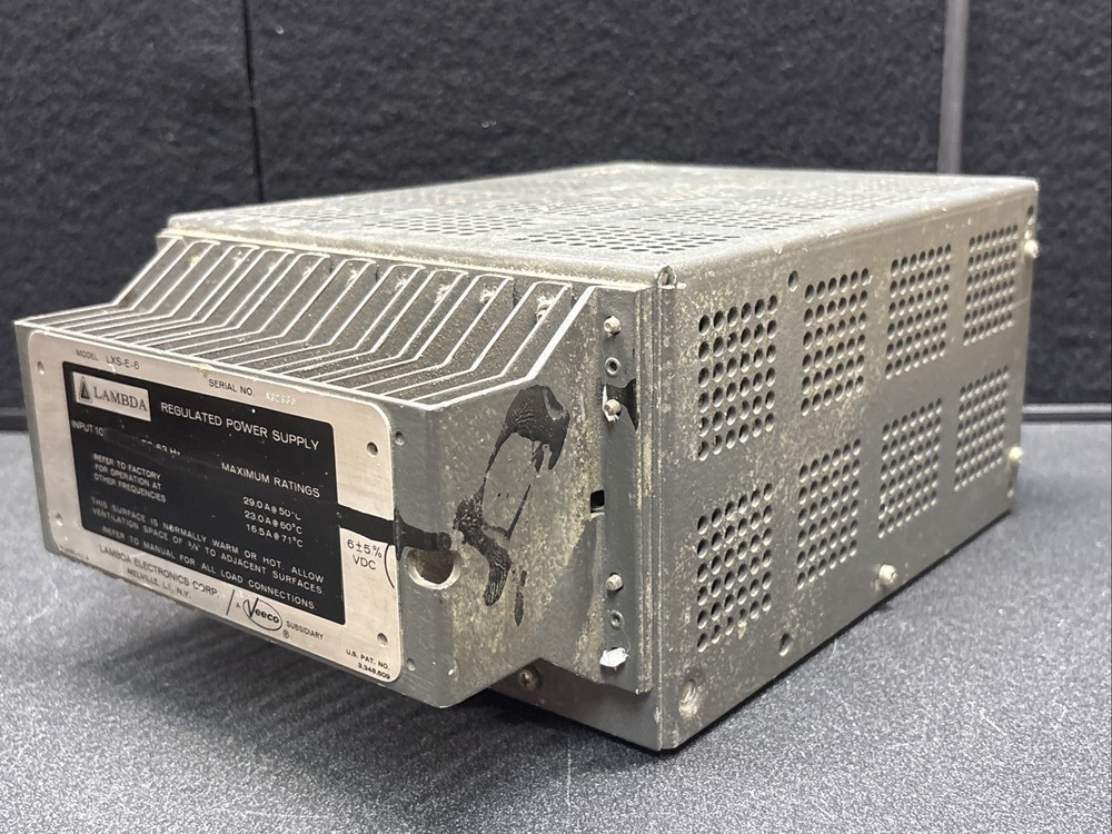 TDK LAMBDA ELECTRONICS MODEL LXS-E-6 REGULATED POWER SUPPLY VEECO USED UNTESTED