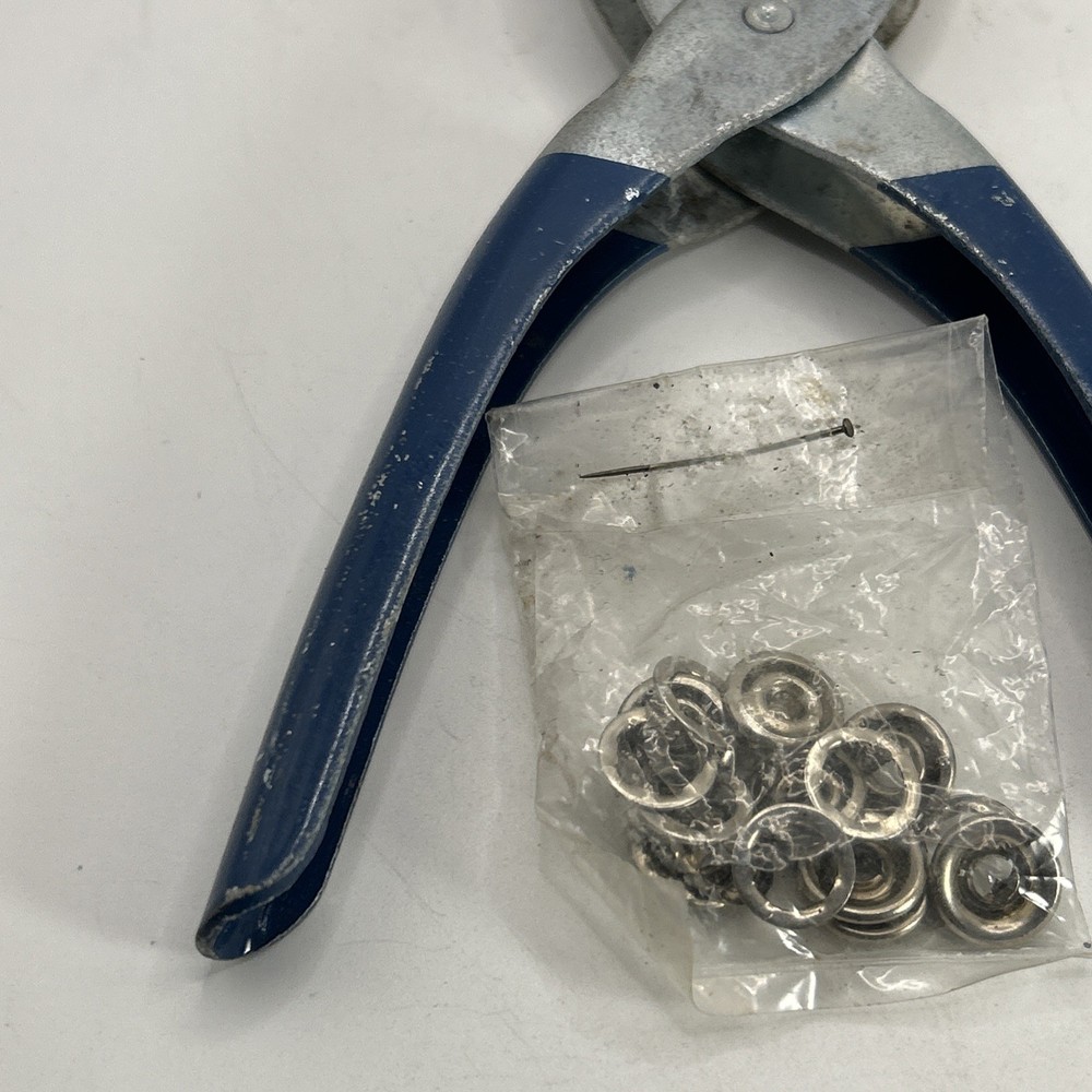 Vintage Eyelet Attaching Tools And Eyelets