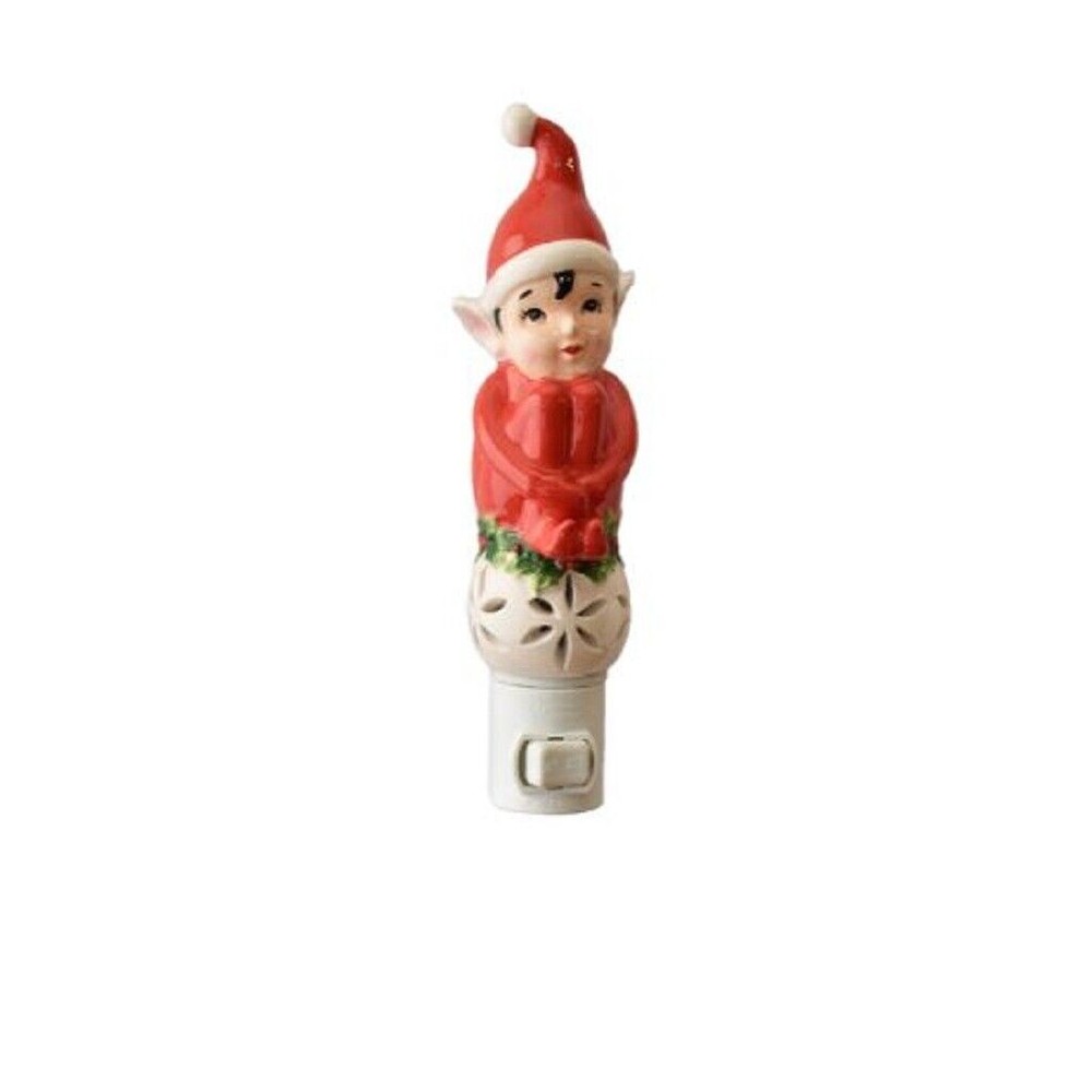 Ganz Elf Christmas Night Light 6.7 Inch Multicolor Plug in