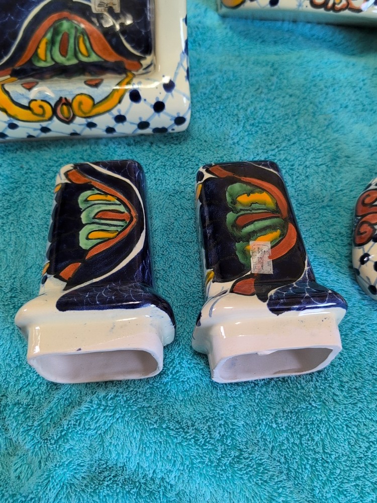 Original Hand Painted Talavera Bathroom Set