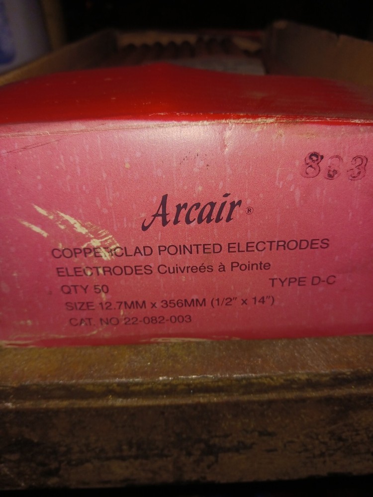 Arcair 1/2" carbon arc gouging electrodes. 10 electrode bundle!