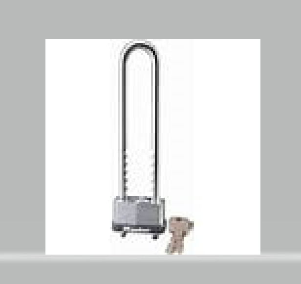 Master Lock 517D Laminated Padlock with Long Shackle 2 Keys NIB