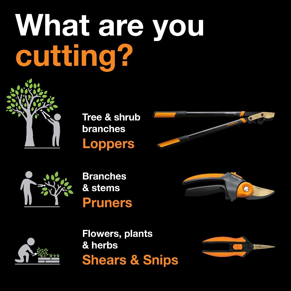 Fiskars PowerGear Titanium Pruning Shears (15 inches)