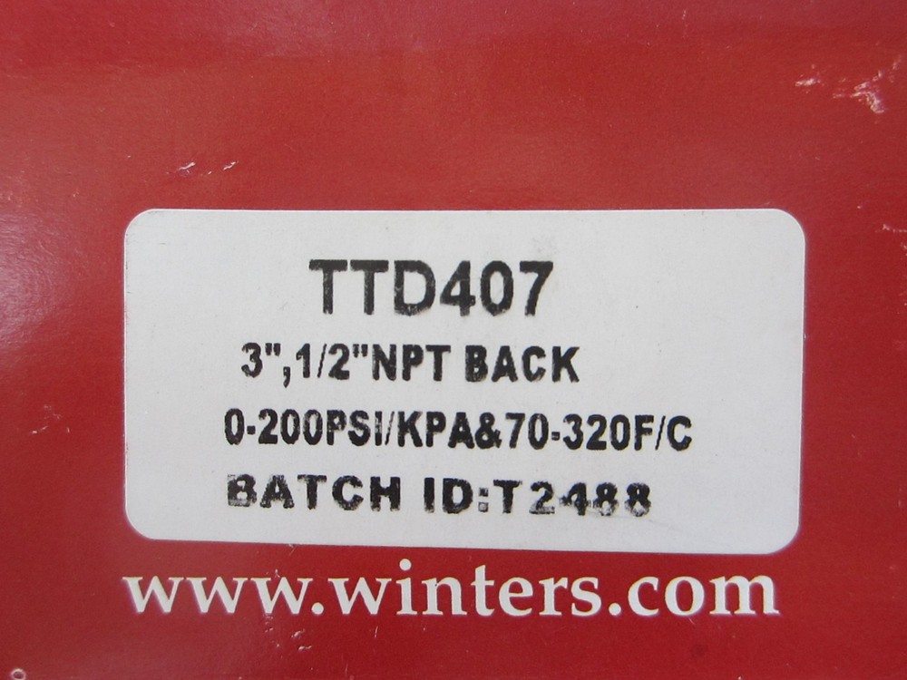 WINTERS TTD407 DUAL SCALE TRIDICATOR THERMOMETER