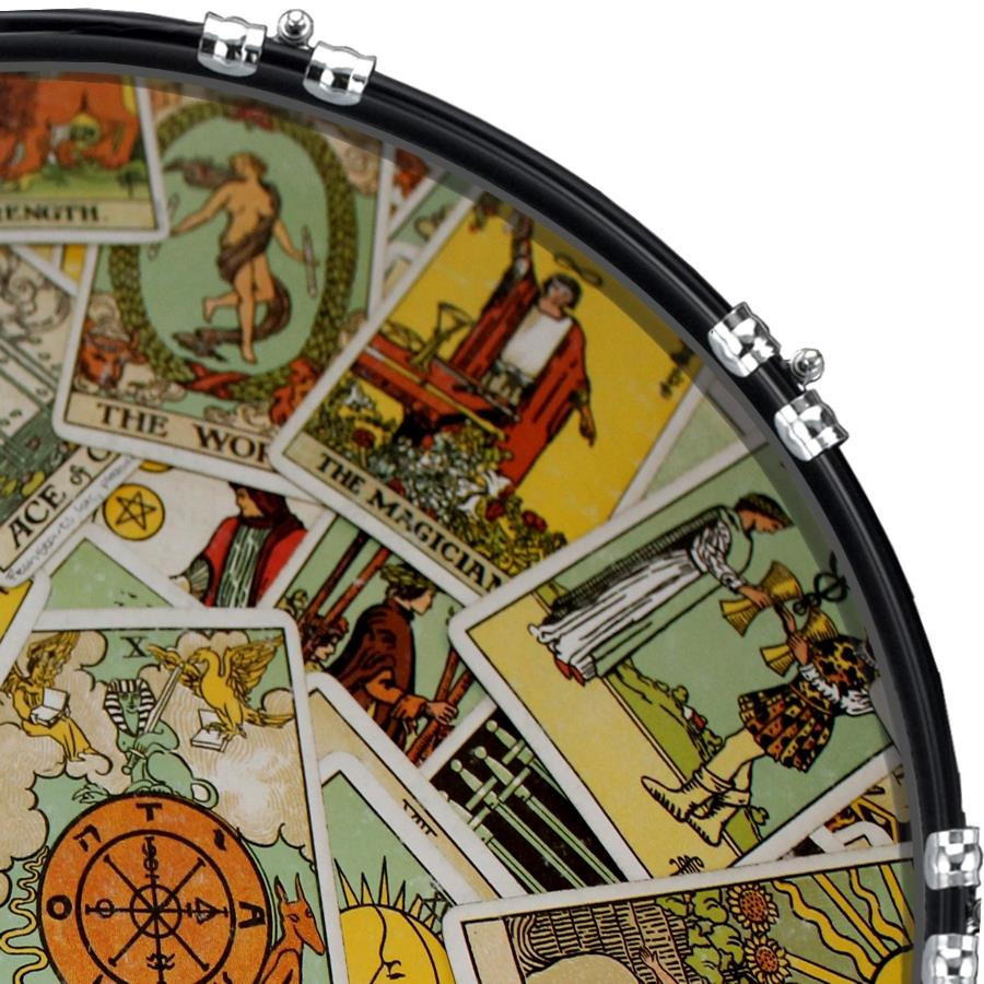 20" Custom Bass Kick Drum Front Head Graphic Graphical Tarot 3