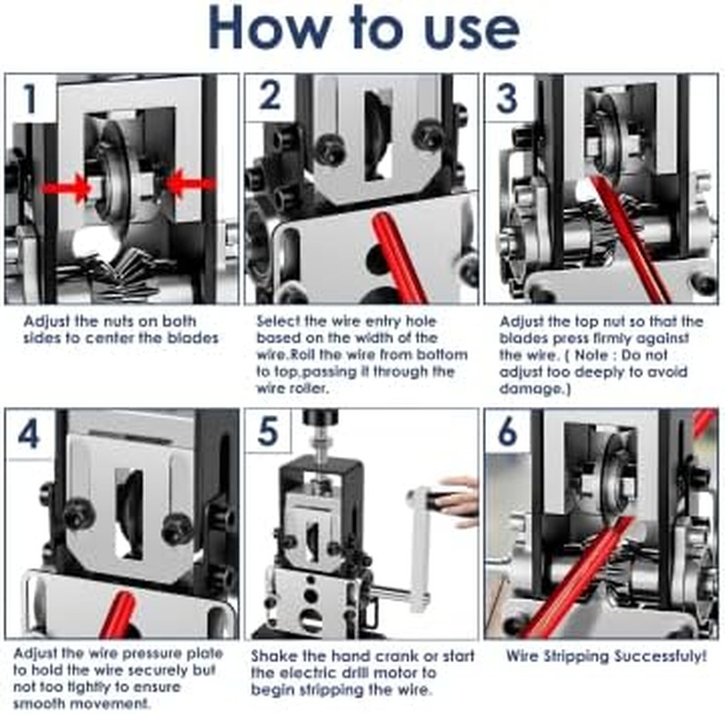 Manual Wire Stripper Machine, 0.06''-0.98'' Scrap Copper Wire Stripping Machine