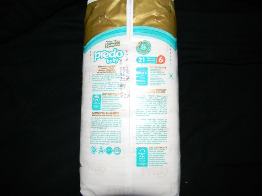 4 sample Predo baby size 6 over 35+Lbs