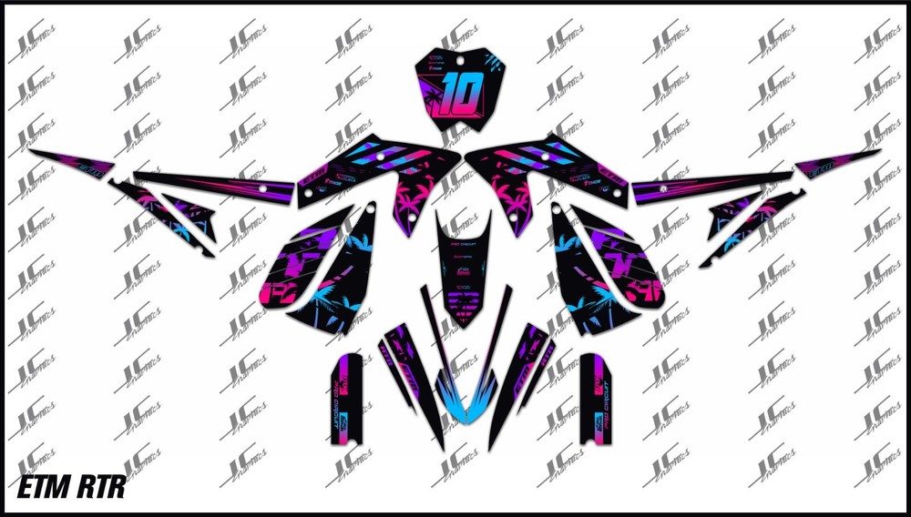 ETM RTR graphics kit decals  THICK AND HIGH GLOSS .....