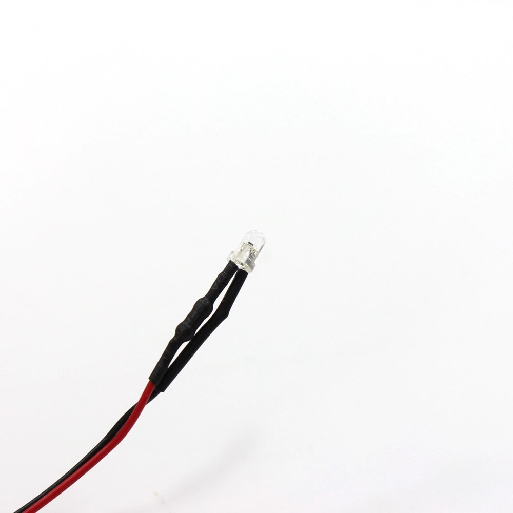 Pre Wired 3mm Warm White Led Lamp Light Set 12V ~ 18V for Train Layout