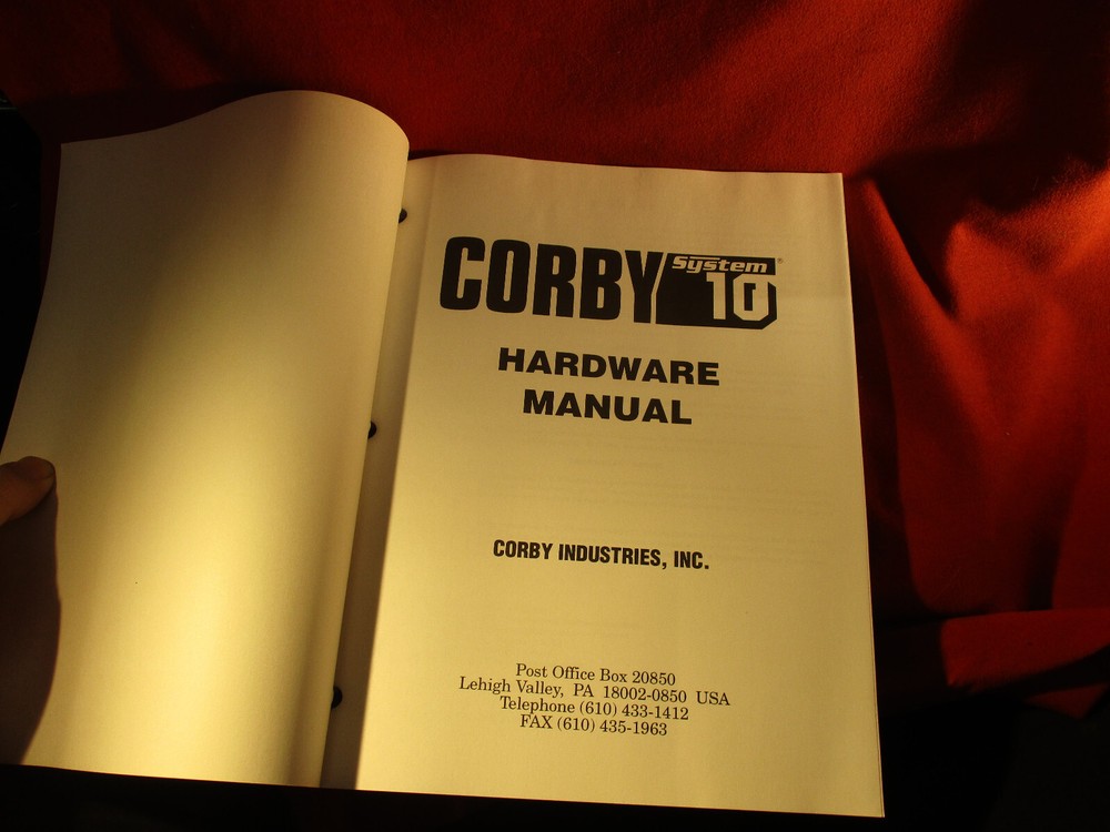 Corby Access control system 10 Hardware Manual NEW 88 pages