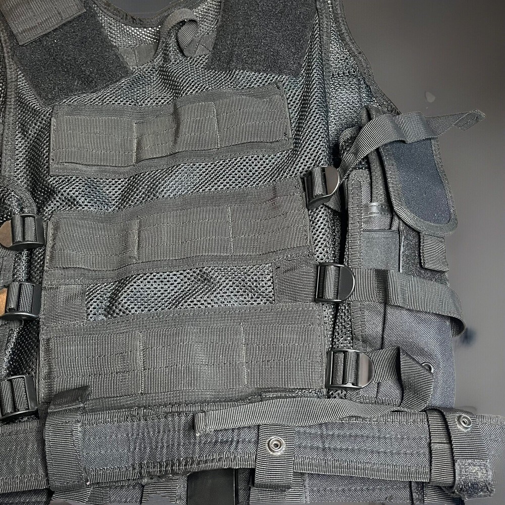 Tactical Vest & Belt Black - Airsoft Security