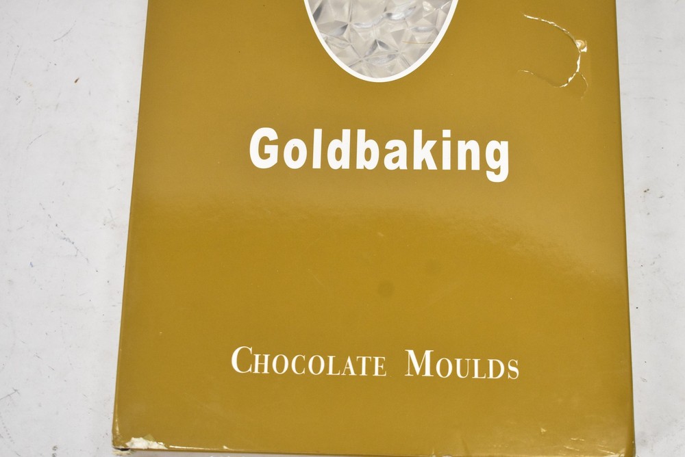 Goldbaking Medium Polycarbonate Chocolate Mold Clear Solid Baking Tray 3 Pack