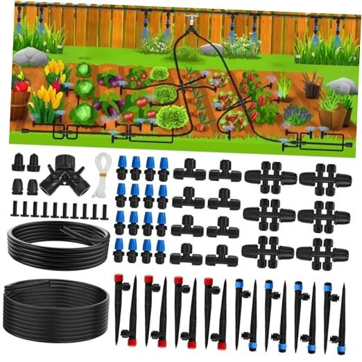200FT Quick-Connect Drip Irrigation System, Automatic Irrigation Kit 200 FT