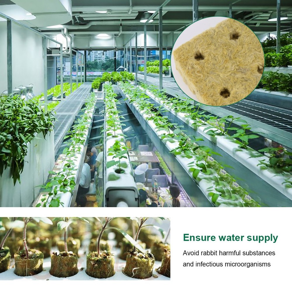 8 Pcs Hydroponic Starters Gardening Tools Soilless Cultivation Wool Block