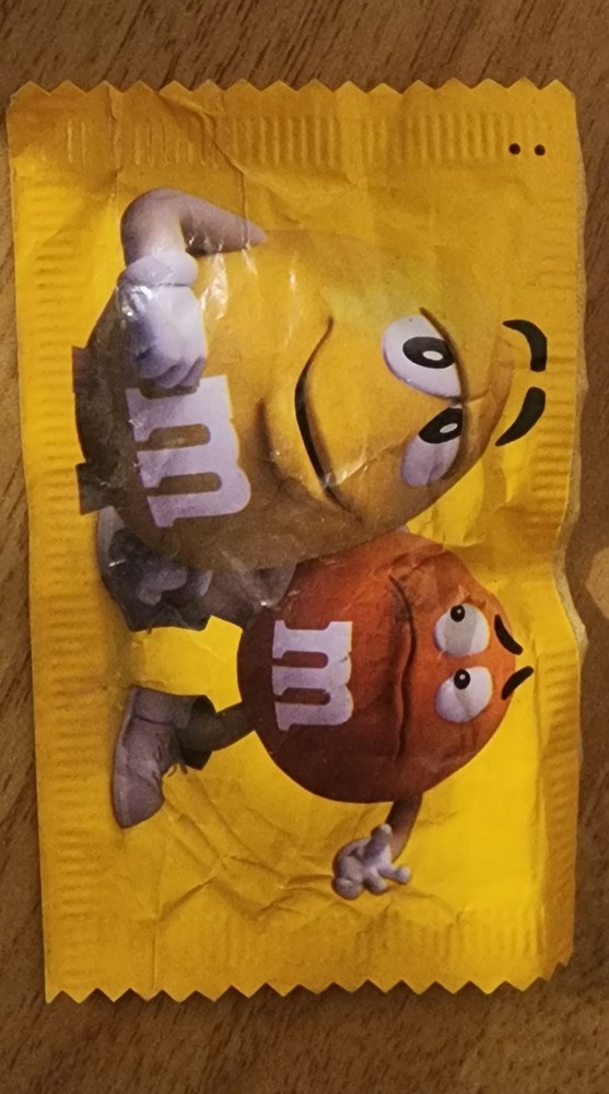 Unopened M&M's Package With Single Candy Inside