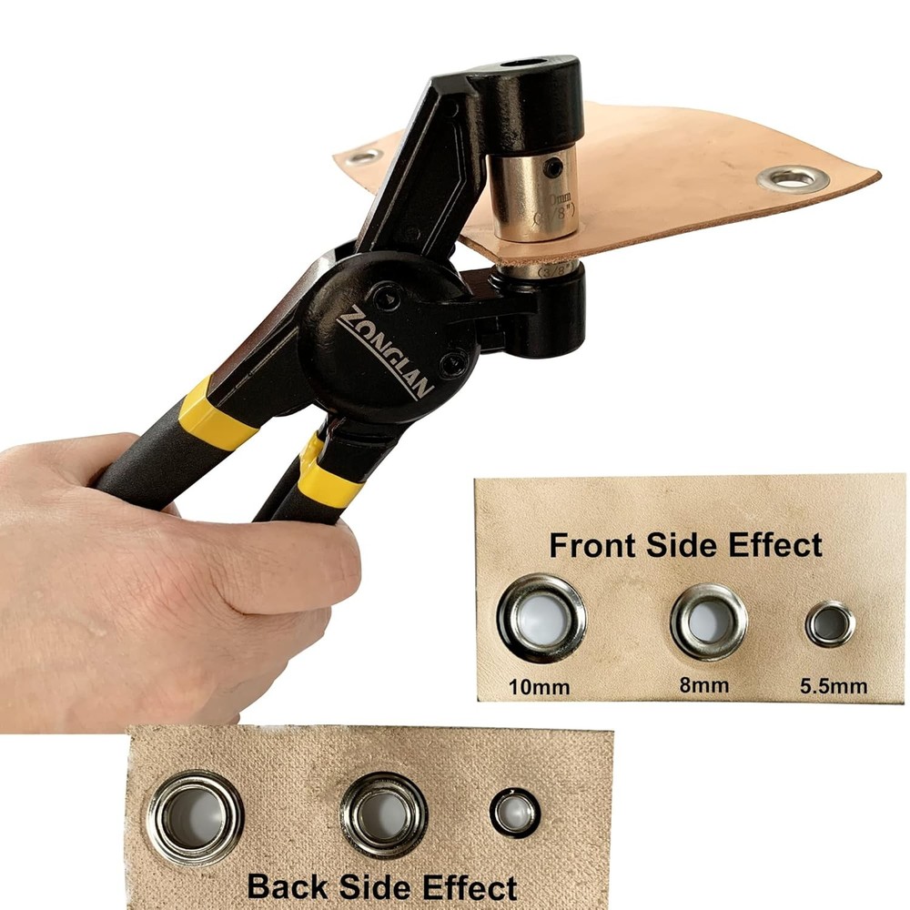 Grommet Tool Kit, Eyelet Tool Multi-Purpose Handheld Manual Hole Punch Rivet Pre