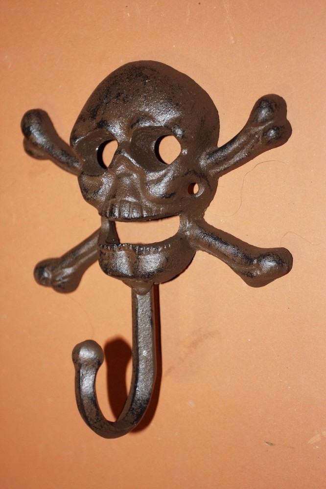 (2)pcs, Vintage Motorcycle Wall hook, Biker Garage Wall Decor, Solid Cast Iron