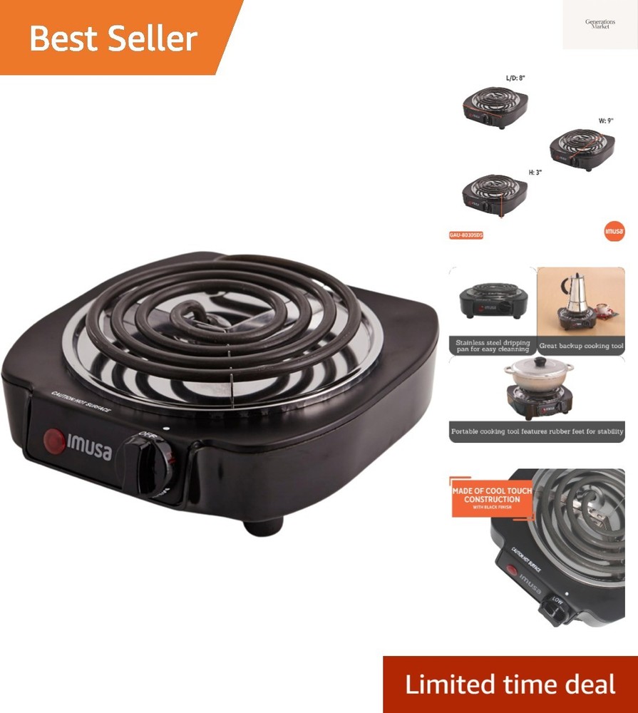 Single Electric Burner, Black