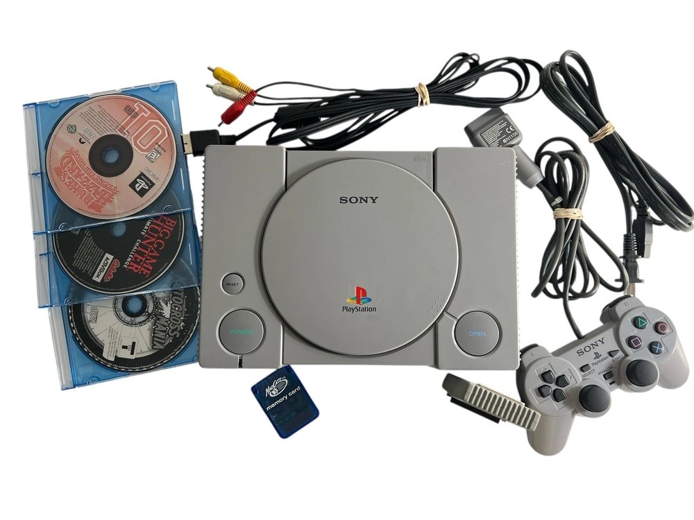 Official Sony PlayStation 1 Console PS1 System With Bundle! Tested!