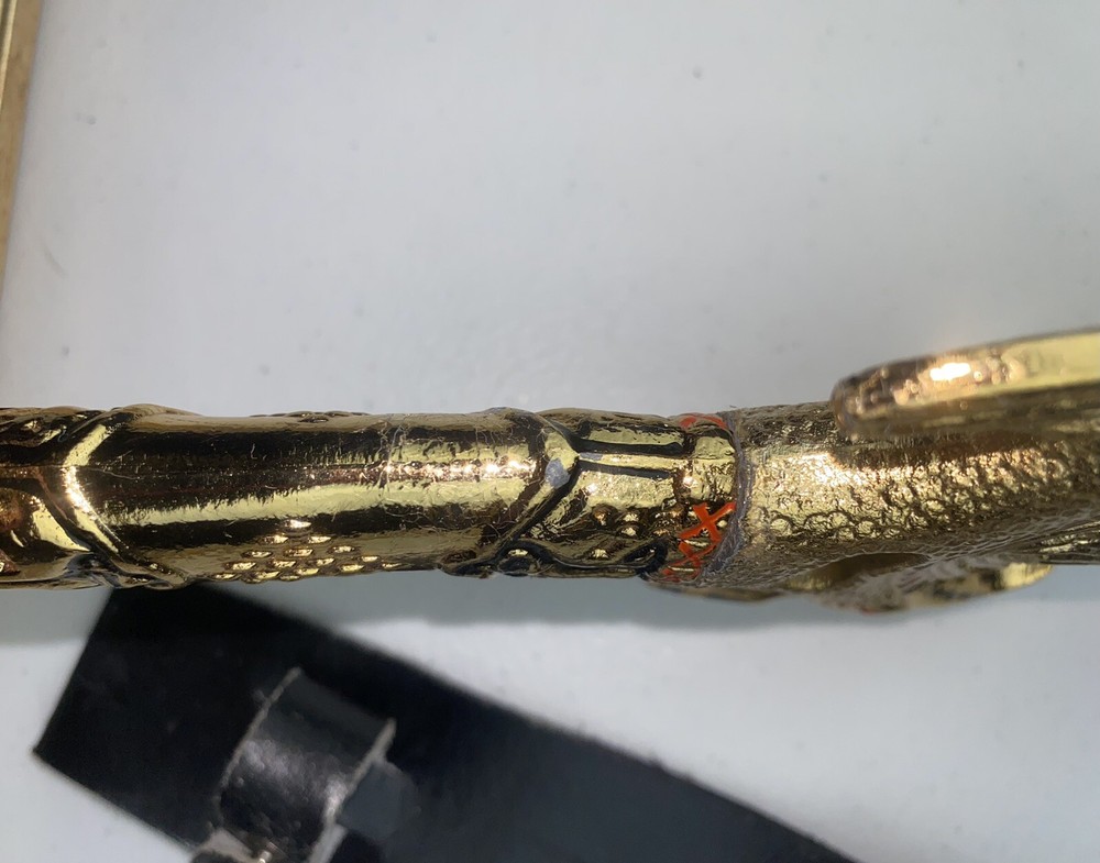 Decorative Dagger Heavy Gold Tone Handle (Needs TLC) 12” Blade
