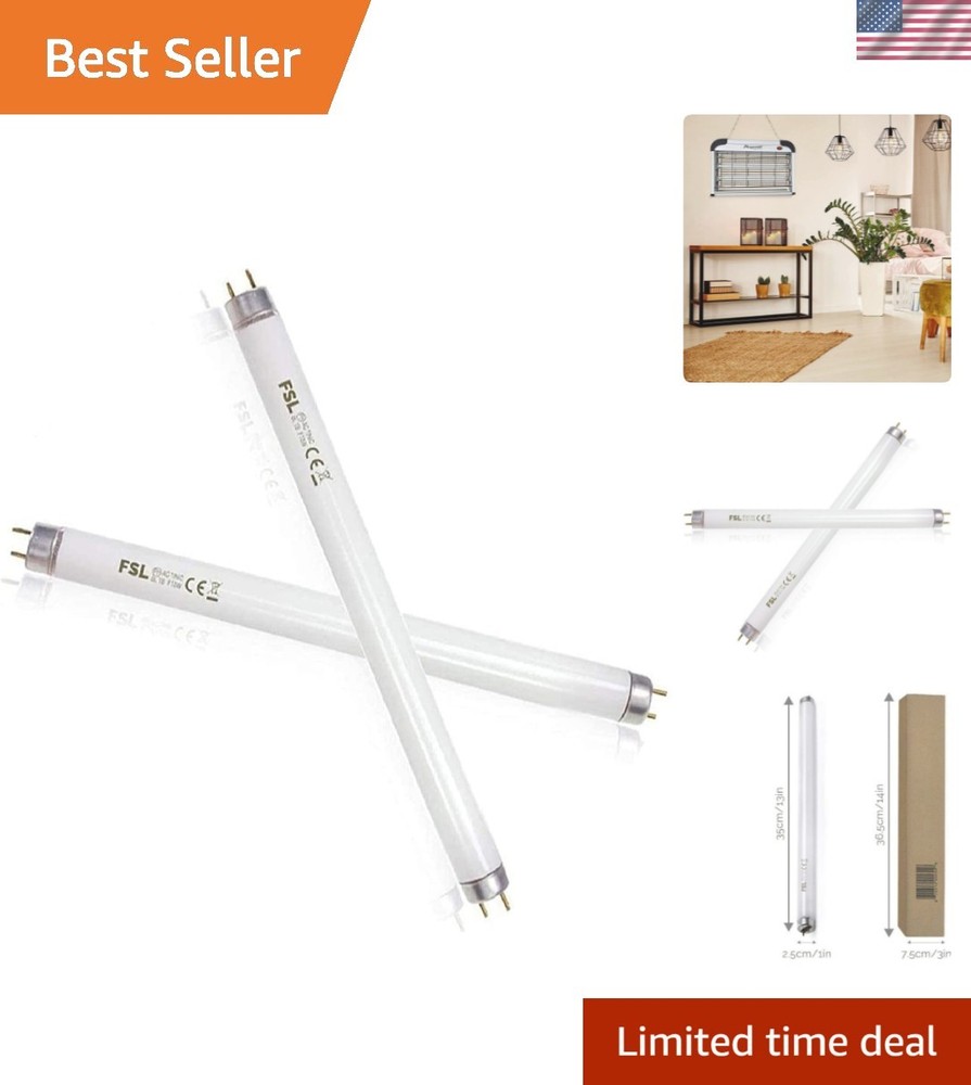 Indoor Bug Zapper Replacement Bulbs - 2x 10W UV Light Tubes for 20W Models