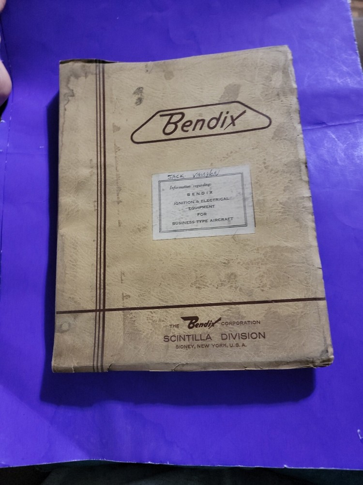 BENDIX SCINTILLA Magneto Service Manual AIRCRAFT INDUSTRIAL ENGINE