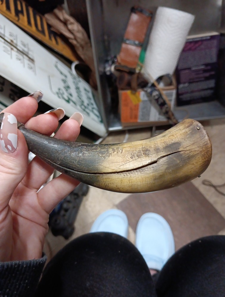Miniature Antique Powder Horn