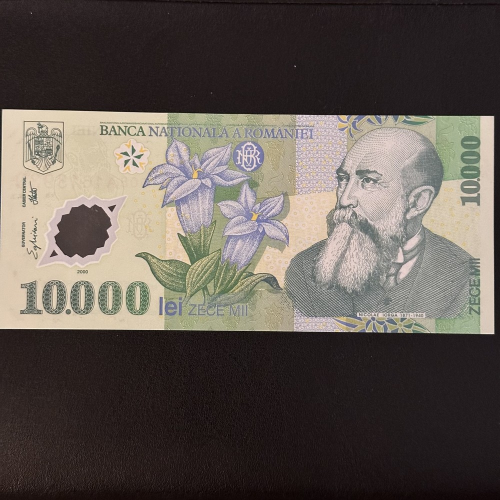 2 count -- Romania 10000 LEI POLYMER UNC