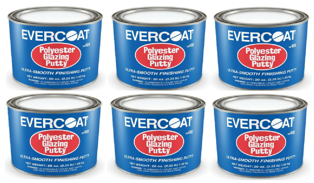 EVERCOAT400 Polyester Glazing Putty, (6 Pack)
