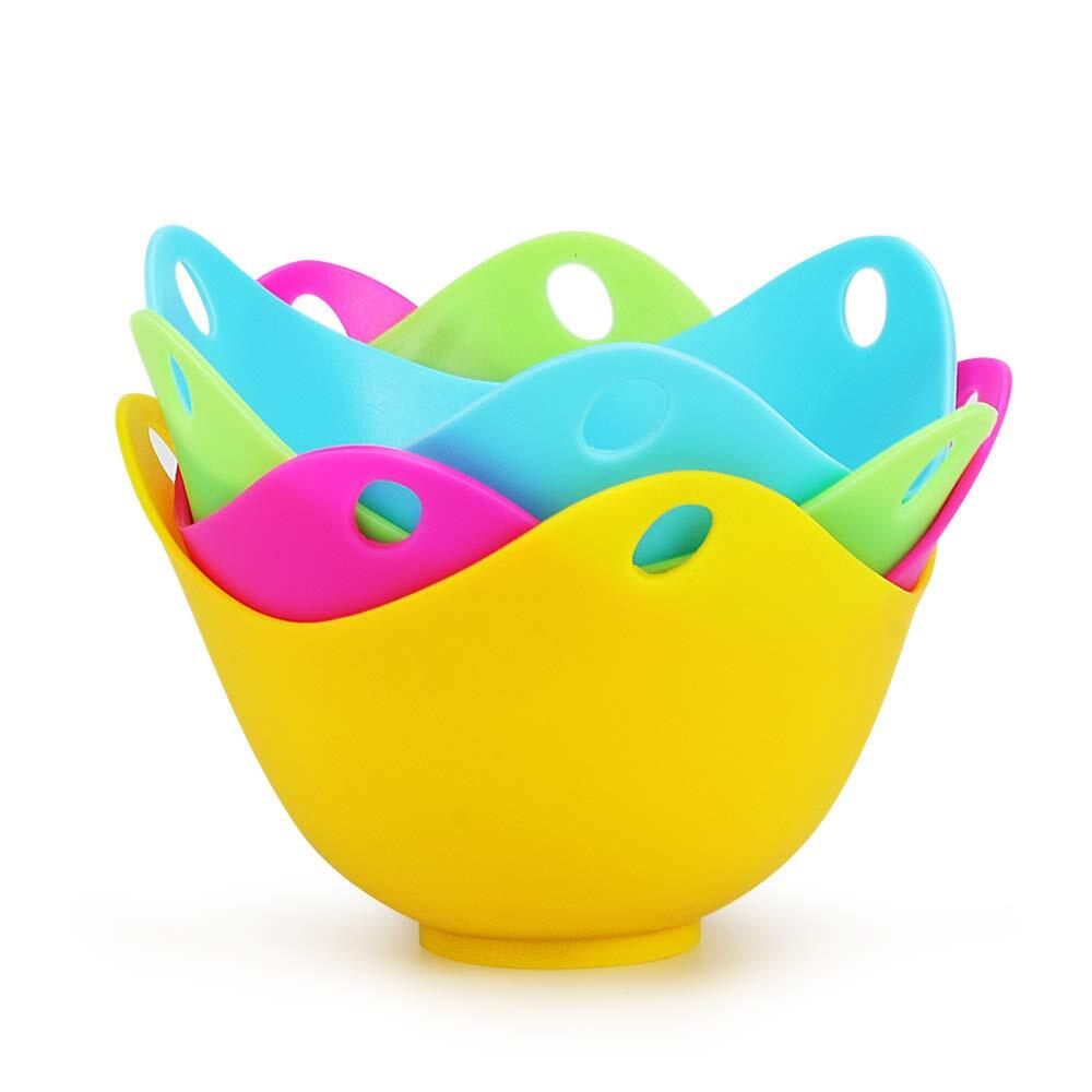 4pcs Silicone Egg Poacher Cups Compatible with Various Cooking Methods
