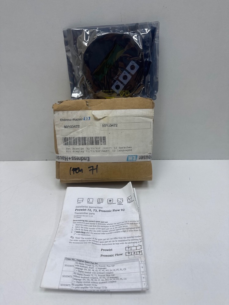 ENDRESS + HAUSER PROMASS FLOW METER LCD DIGITAL DISPLAY PANEL 50103472