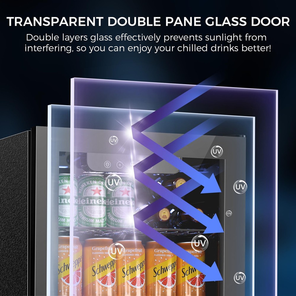 68 Cans Beverage Refrigerator Cooler