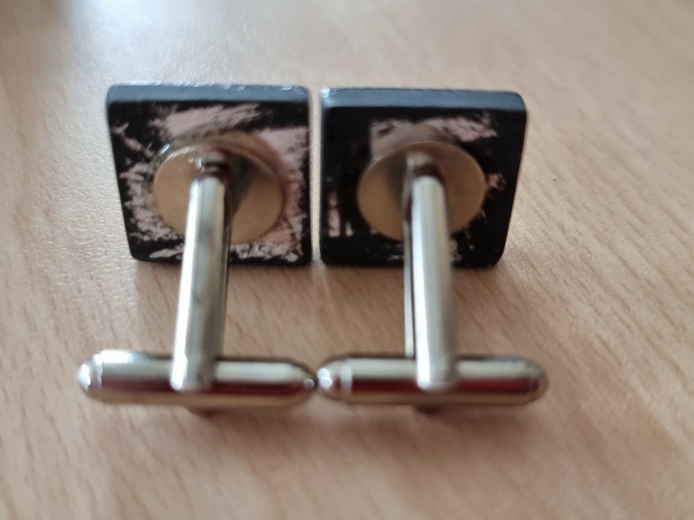 Left And Right Cufflinks Fancy Font Great Condition.