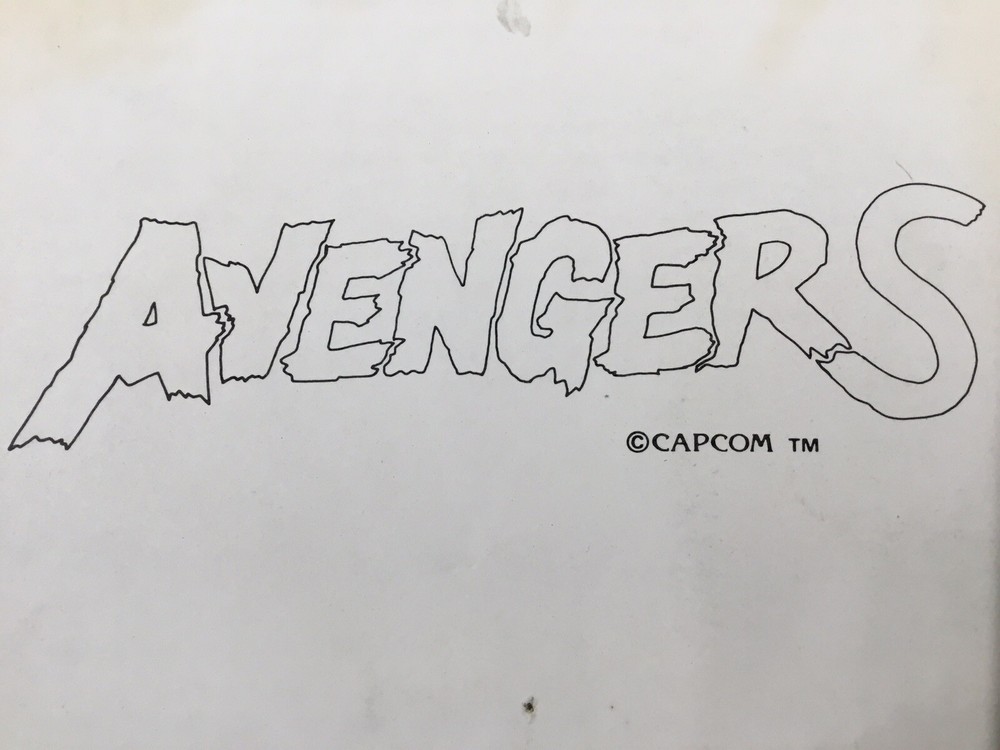 Capcom Avengers Arcade Game Instruction Manual