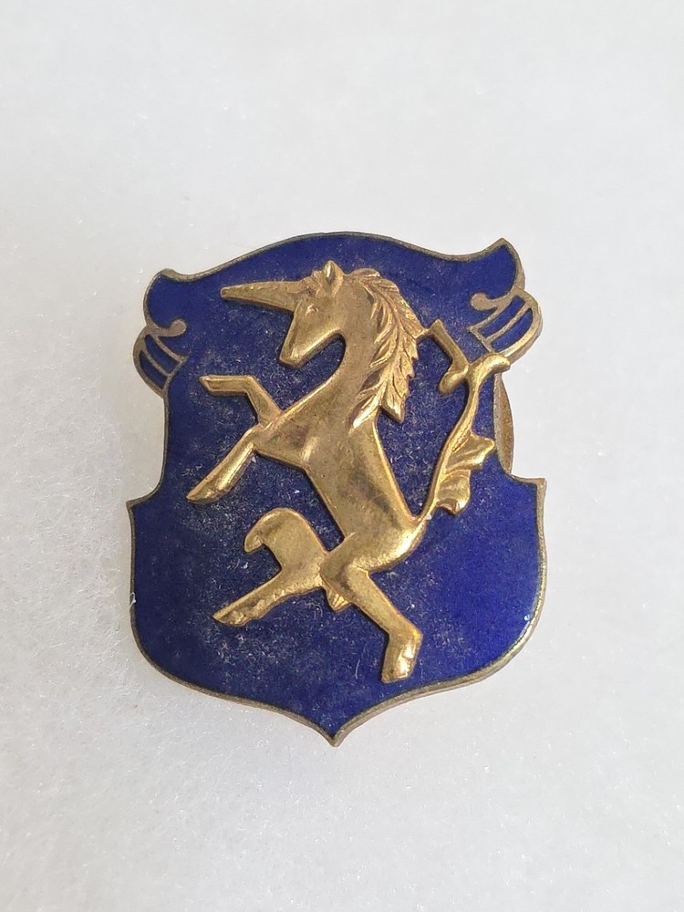 WWII 6th Cavalry  Regiment Unit Crest DUI Original Vintage