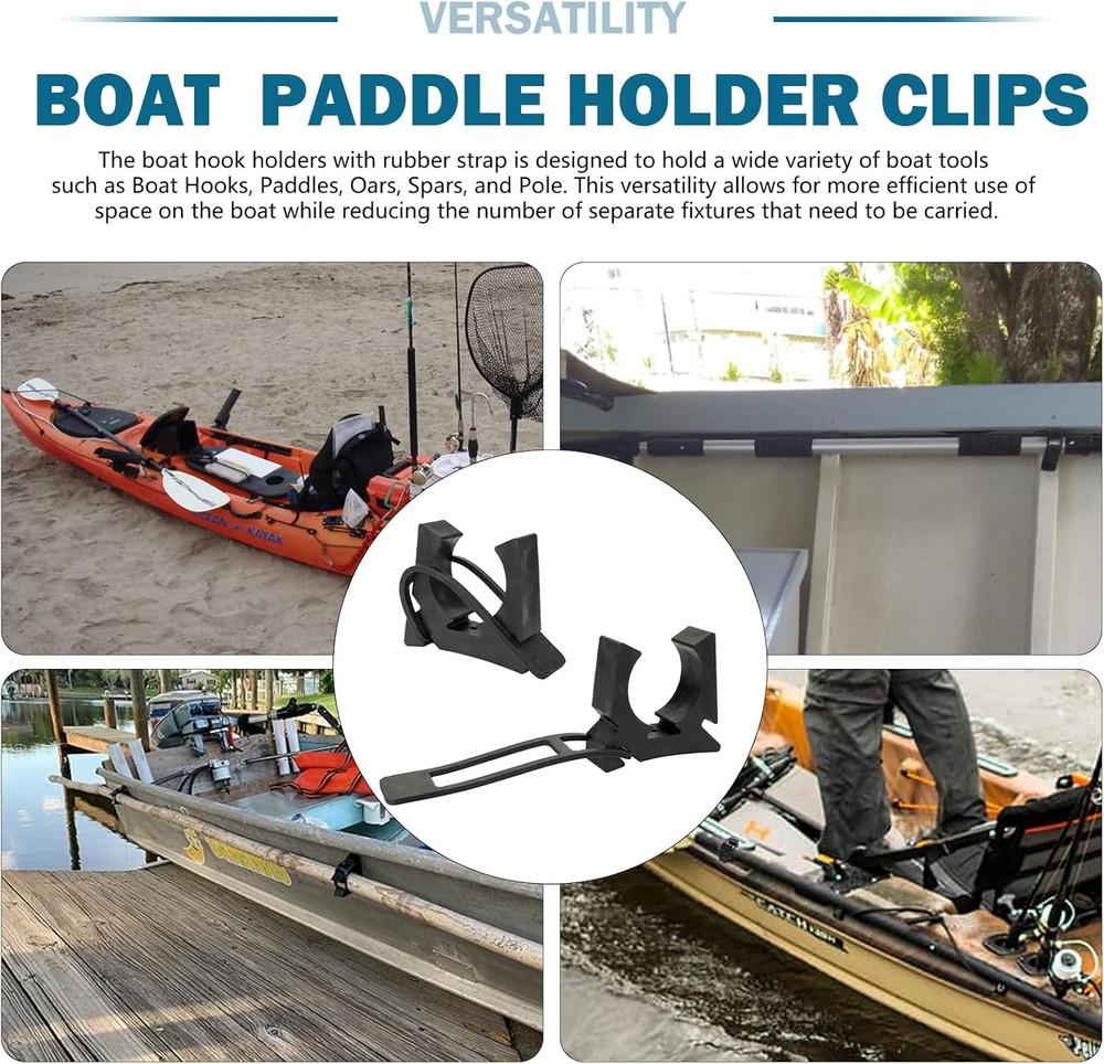 Boat Hook Holder Clips Replacement for SOF-LOC Gaff Hook Holder with Rubber Spri