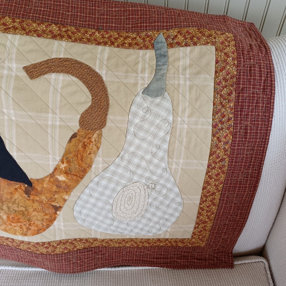 Quilted Table Runner Or wall hanging. Hand Appliqued